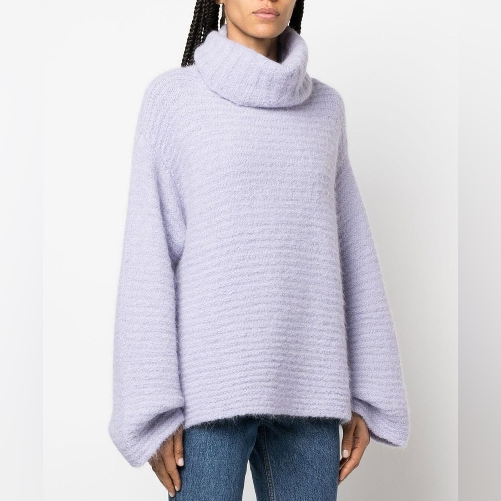 A.P.C. Purple Chunky Alpaca Wool Turtleneck Sweater Brand new with tags